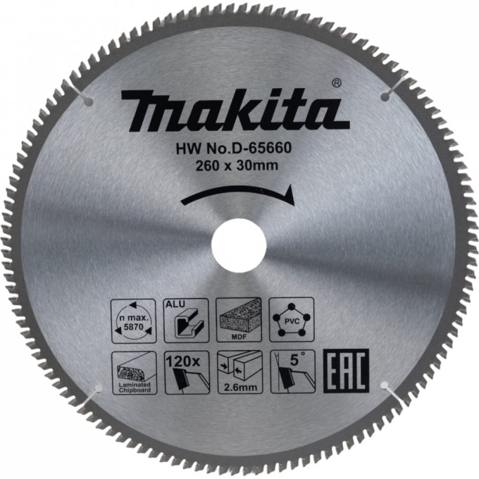 Универсальный пильный диск MAKITA D-65660 199175 1538747