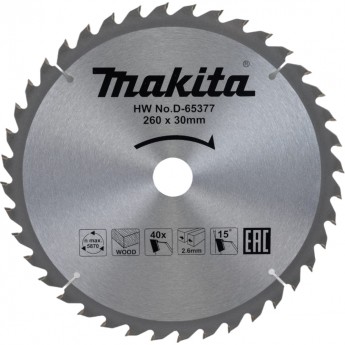 Пильный диск для дерева MAKITA D-65377