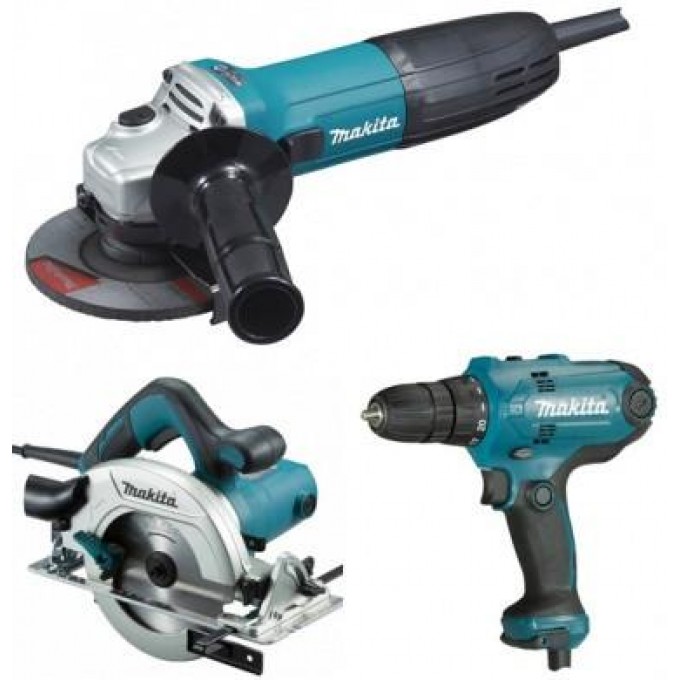 Набор MAKITA дрель DF0300+УШМ GA5030+пила HS6601 198386