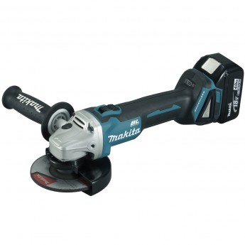 Шлифмашина угловая MAKITA DGA504RME аккумуляторная, 18В, 2х4Ач Li-ion, 8500 об/м