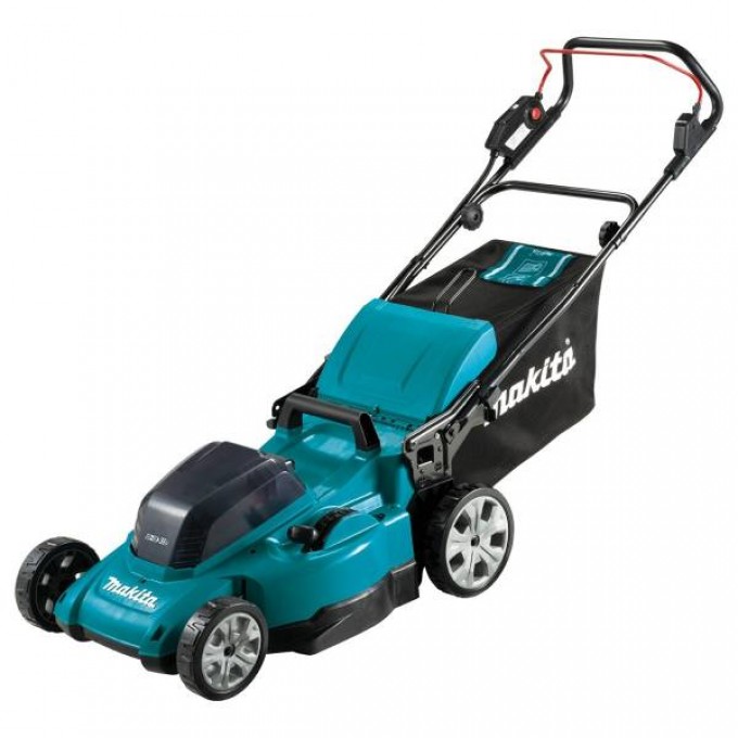 Аккумуляторная газонокосилка Makita, 2x18 В, 48 см, 62 л, без АКБ и ЗУ, DLM480Z