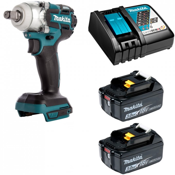 Гайковерт аккумуляторный MAKITA 18В 280Нм - 1/2" Li-Ion 2x3Ач, з/у DTW285RFE