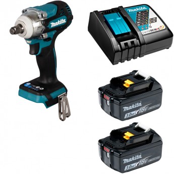 Гайковерт аккумуляторный MAKITA 18В 330Нм - 1/2" Li-Ion 2x3Ач, з/у DTW300RFE