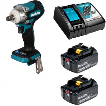 Гайковерт аккумуляторный MAKITA 18В 330Нм - 1/2" Li-Ion 2x6Ач, з/у DTW300RGE