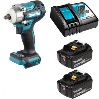 Гайковерт аккумуляторный MAKITA 18В 330Нм - 3/8" Li-Ion 2x5Ач, з/у DTW302RTE