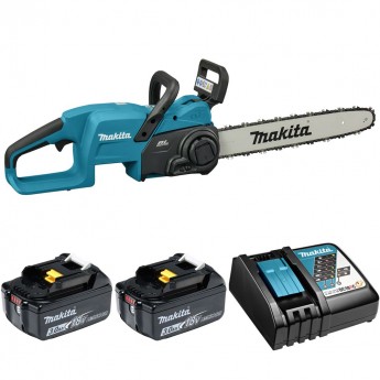 Пила цепная аккумуляторная 40см, 2х3Ач и з/у, MAKITA DUC407RF2