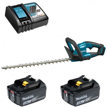 Кусторез аккумуляторный MAKITA DUH506RFE 50см 18В Li-Ion 2х3Ач и з/у