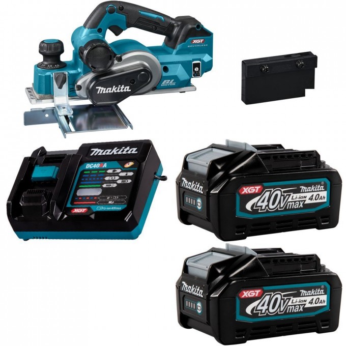 Аккумуляторный рубанок MAKITA с аккумулятором 2x4Ач KP001GM201